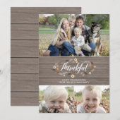 Rustige Thanksgiving-fotokaart Feestdagenkaart (Voorkant / Achterkant)