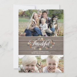 Rustige Thanksgiving-fotokaart Feestdagenkaart