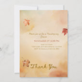 Rustige Thanksgiving - Gezellige herfstdiner oogst Kaart (Achterkant)