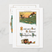 Rustige Thanksgiving groet met appels Feestdagenkaart (Voorkant / Achterkant)