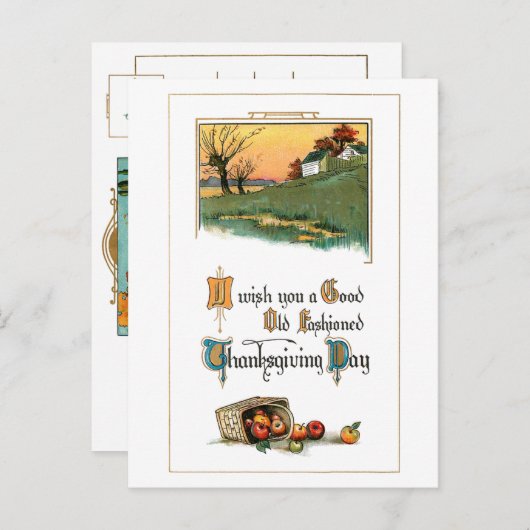 Rustige Thanksgiving groet met appels Feestdagenkaart (Voorkant / Achterkant)