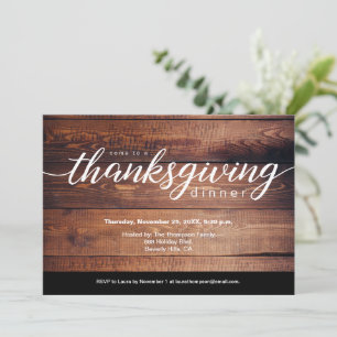 Rustige Thanksgiving Inwendige houten korrel Kaart