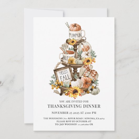 Rustige Thanksgiving Kaart (Voorkant)