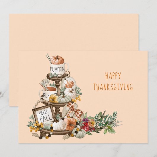 Rustige Thanksgiving Kaart (Voorkant / Achterkant)