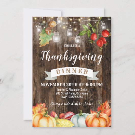 Rustige Thanksgiving Kaart (Voorkant)