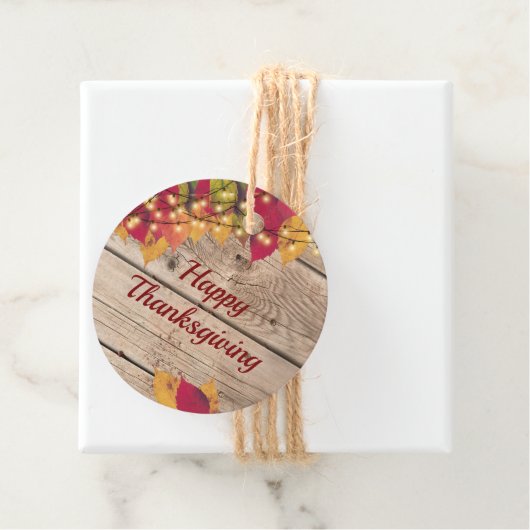 Rustige Thanksgiving laat vlakke lichten vallen Bedankjes Labels (In situ)