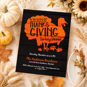 Rustige Thanksgiving met kalkoen Kaart