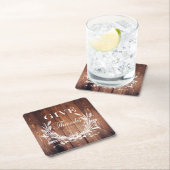 rustige Thanksgiving met schuurhout geeft bedankt Kartonnen Onderzetters (Insitu)