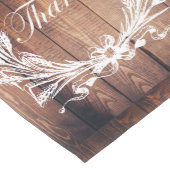 rustige Thanksgiving met schuurhout geeft bedankt Medium Tafelloper (Hoek)