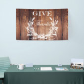 rustige Thanksgiving met schuurhout geeft bedankt Spandoek (Beurs)