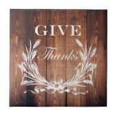 rustige Thanksgiving met schuurhout geeft bedankt Tegeltje (Voorkant)