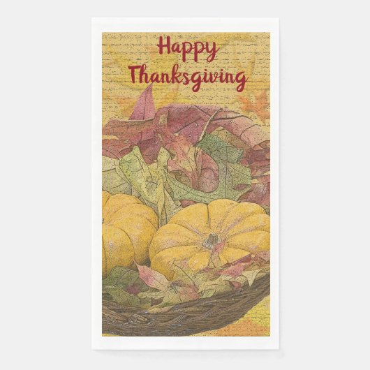 Rustige Thanksgiving najaar biedt voedingseenheden Servet (Voorkant)