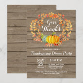Rustige Thanksgiving Najaar Herfst Dinner Party Kaart (Voorkant / Achterkant)