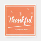 Rustige Thanksgiving - Papier met aangepaste naam Servet (Voorkant)