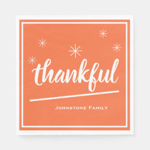 Rustige Thanksgiving - Papier met aangepaste naam Servet