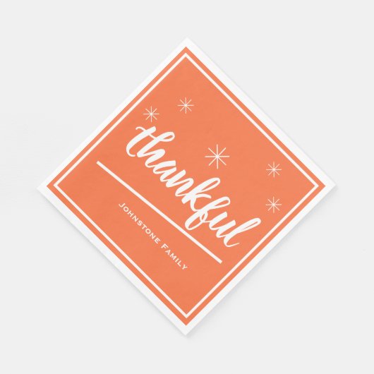 Rustige Thanksgiving - Papier met aangepaste naam Servet (Hoek)