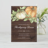 Rustige Thanksgiving Pompoen Diner Kaart (Staand voorkant)