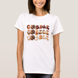 Rustige Thanksgiving Pompoen Waterverf Herfst T-shirt