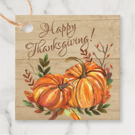 Rustige Thanksgiving Pompoenen Bedankjes Labels