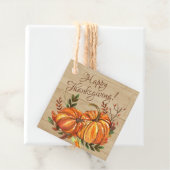 Rustige Thanksgiving Pompoenen Bedankjes Labels (In situ)