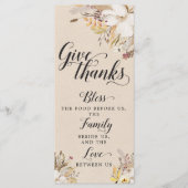 Rustige Thanksgiving Prayer Kaart Tabel Decor (Voorkant)