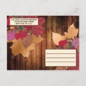 Rustige Thanksgiving rode bruine vallei uit het la Aankondigingskaart (Achterkant)