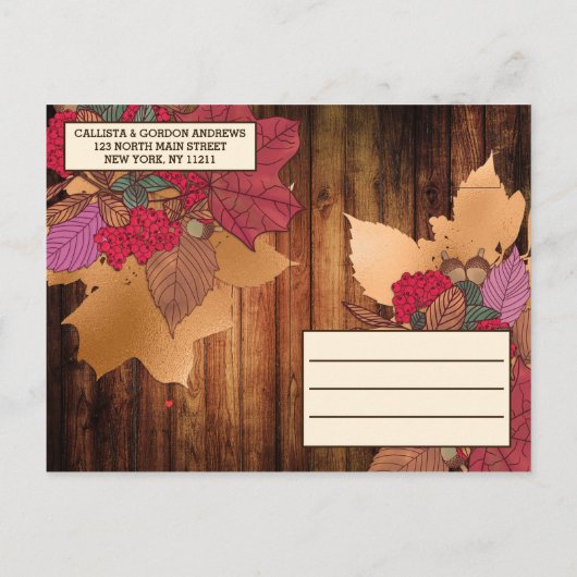 Rustige Thanksgiving rode bruine vallei uit het la Aankondigingskaart (Achterkant)