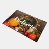 Rustige Thanksgiving Tafel Bounful Harvest Deurmat (Schuin)
