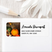 Rustige Thanksgiving Tafel Bounful Harvest Etiket (Insitu)