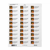 Rustige Thanksgiving Tafel Bounful Harvest Etiket (Full Sheet)