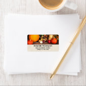 Rustige Thanksgiving Tafel Bounful Harvest Etiket (Insitu)