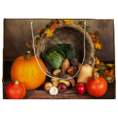 Rustige Thanksgiving Tafel Bounful Harvest Groot Cadeauzakje (Achterkant)