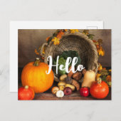 Rustige Thanksgiving Tafel Bounful Harvest Hallo Briefkaart (Voorkant / Achterkant)
