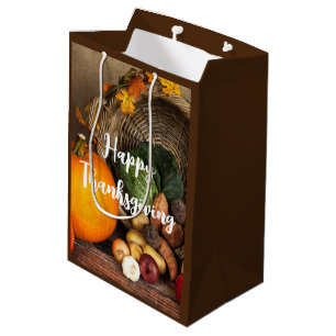 Rustige Thanksgiving Tafel Bounful Harvest Medium Cadeauzakje