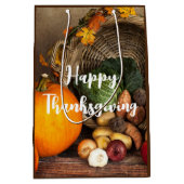 Rustige Thanksgiving Tafel Bounful Harvest Medium Cadeauzakje (Voorkant)