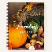 Rustige Thanksgiving Tafel Bounful Harvest Notitieboek (Voorkant)