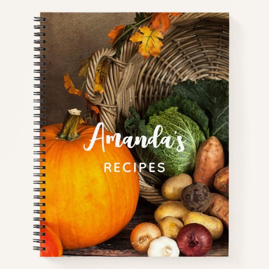 Rustige Thanksgiving Tafel Bounful Harvest Notitieboek (Voorkant)