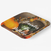 Rustige Thanksgiving Tafel Bounful Harvest Papieren Bordje (Gebogen)