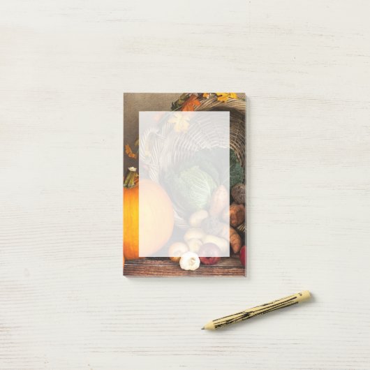 Rustige Thanksgiving Tafel Bounful Harvest Post-it® Notes (Op bureau)