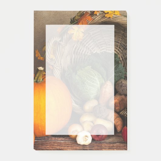 Rustige Thanksgiving Tafel Bounful Harvest Post-it® Notes (Voorkant)