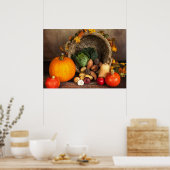 Rustige Thanksgiving Tafel Bounful Harvest Poster (Keuken)