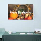 Rustige Thanksgiving Tafel Bounful Harvest Spandoek (Beurs)
