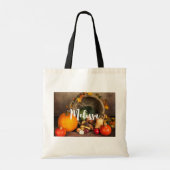 Rustige Thanksgiving Tafel Bounful Harvest Tote Bag (Achterkant)