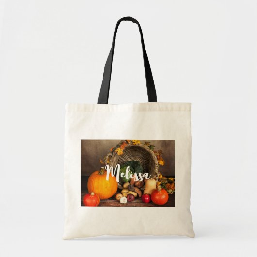 Rustige Thanksgiving Tafel Bounful Harvest Tote Bag (Voorkant)