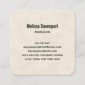 Rustige Thanksgiving Tafel Bounful Harvest Vierkante Visitekaartje (Achterkant)