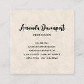 Rustige Thanksgiving Tafel Bounful Harvest Vierkante Visitekaartje (Achterkant)