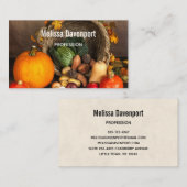 Rustige Thanksgiving Tafel Bounful Harvest Visitekaartje (Voorkant / Achterkant)