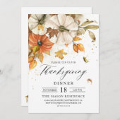 Rustige Thanksgiving - Uitnodiging voor pompoen (Voorkant / Achterkant)