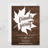 Rustige Thanksgiving van bruin houtmakelbladhout Kaart (Voorkant)