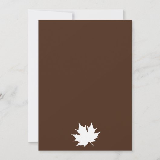 Rustige Thanksgiving van bruin houtmakelbladhout Kaart (Achterkant)